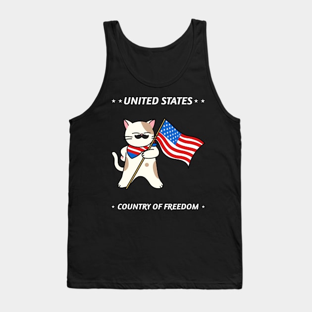 United States country of freedom Tank Top by Purrfect Shop